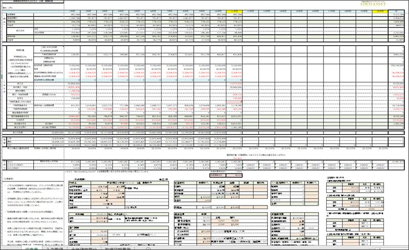 Excelシートを使った不動産収支計画表の作り方