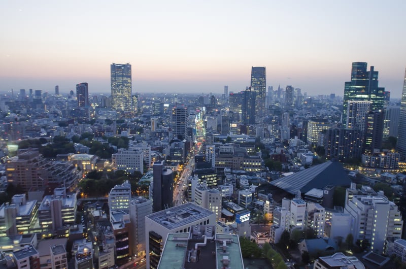 ビルが立ち並ぶ東京エリア